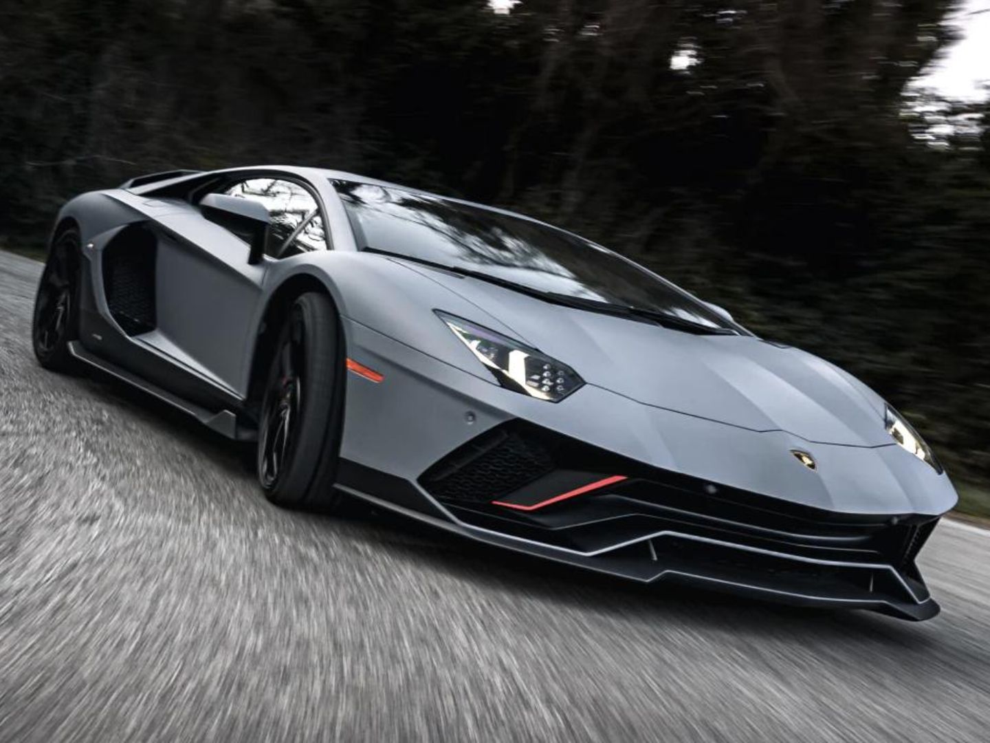 Lamborghini Aventador S, Lamborghini, Supersportwagen, Grau, Bewegungsunschärfe, Straße, HD-Tablet-Hintergrundbild