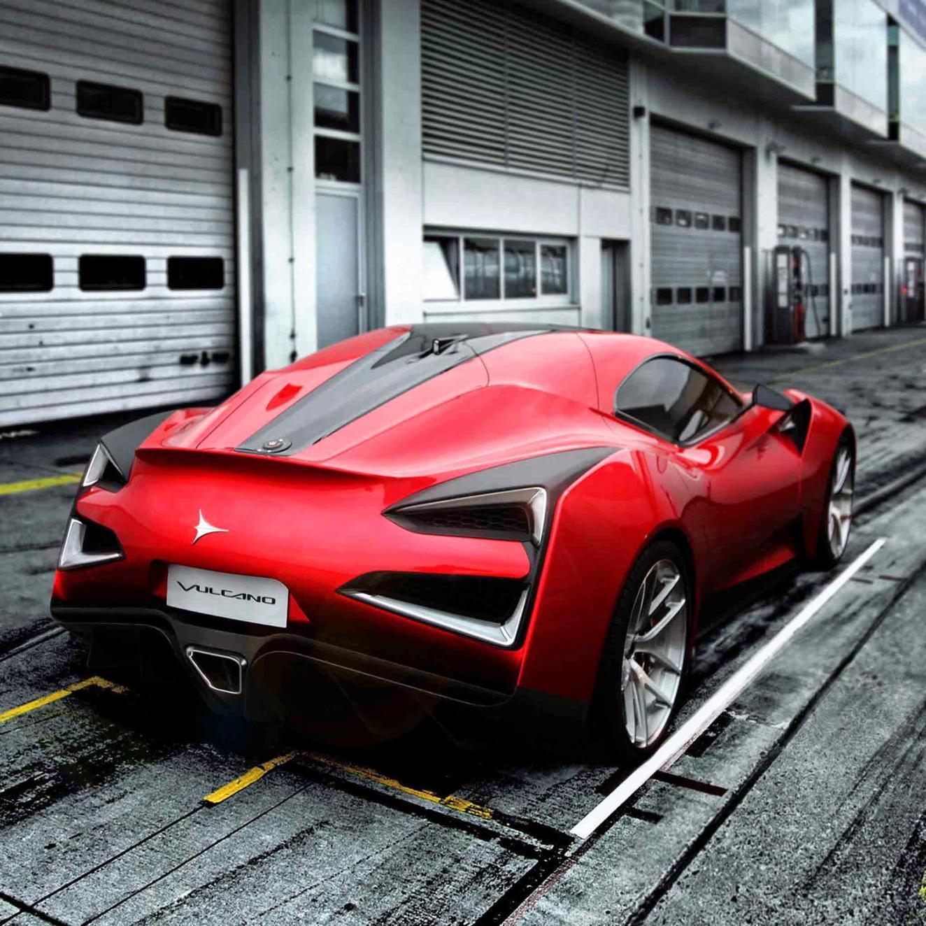 Supersportwagen, Rotes Auto, Boxengasse, Rennstrecke, Garagen, HD, Tablet-Hintergrund