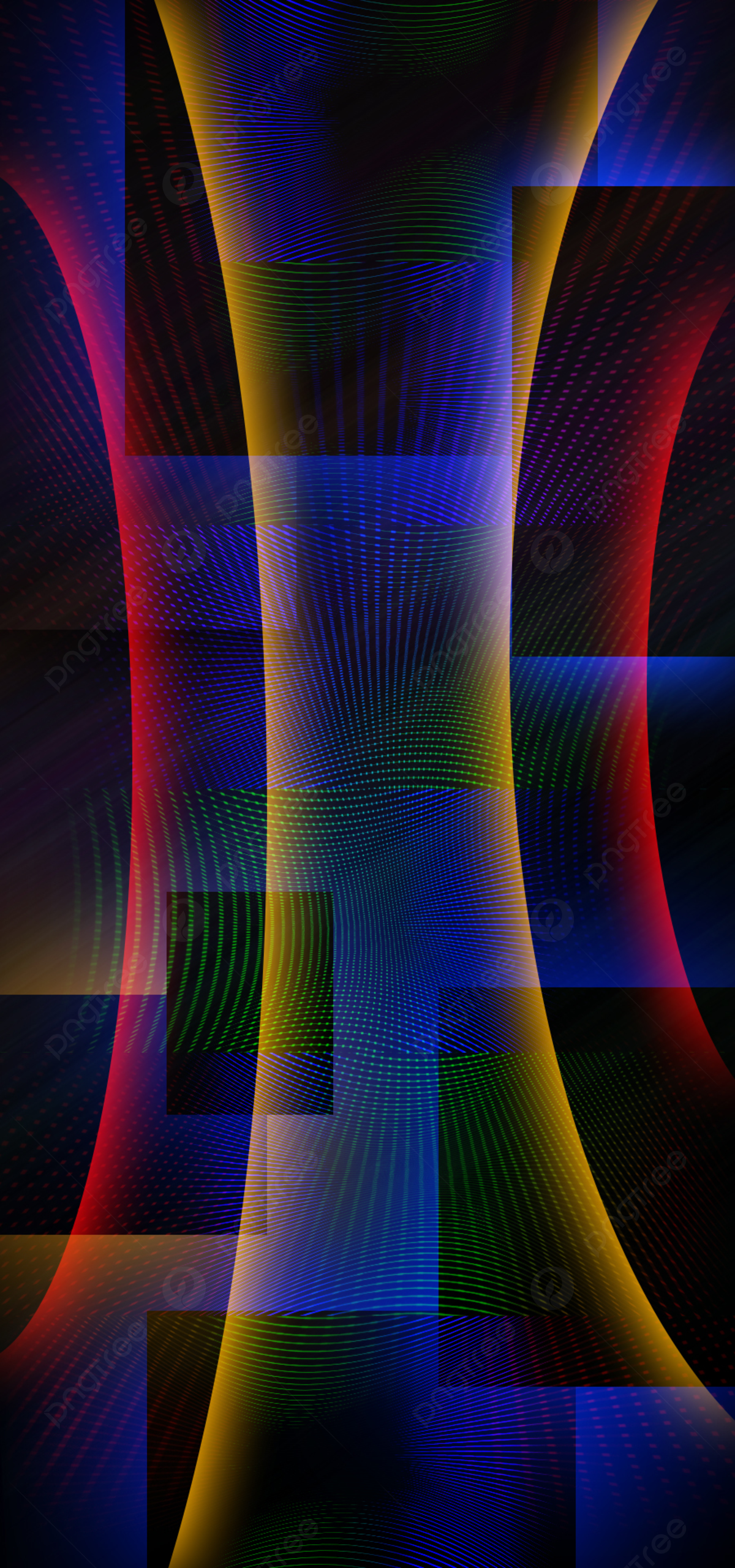Abstrakt, Bunte Linien, Dunkel, Geometrisch, Full HD, Handy-Hintergrund im Hochformat