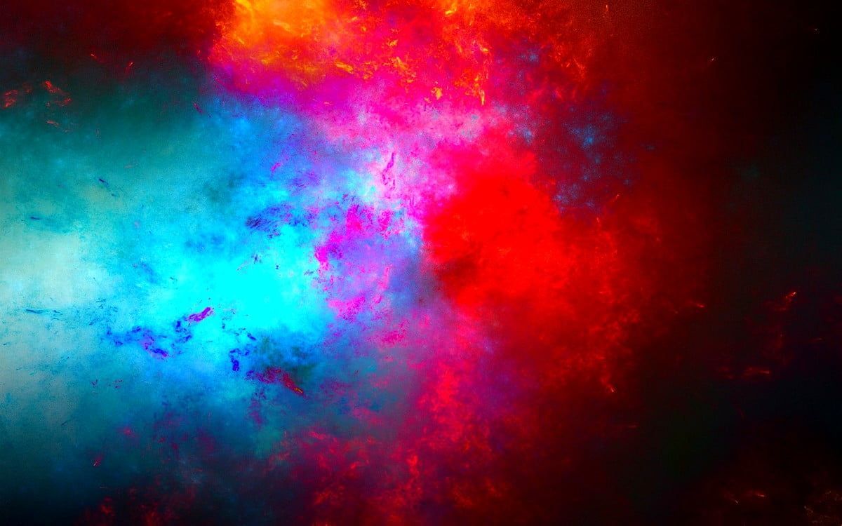 Nebel, Weltraum, Rot, Türkis, Textur, Hintergrundbild