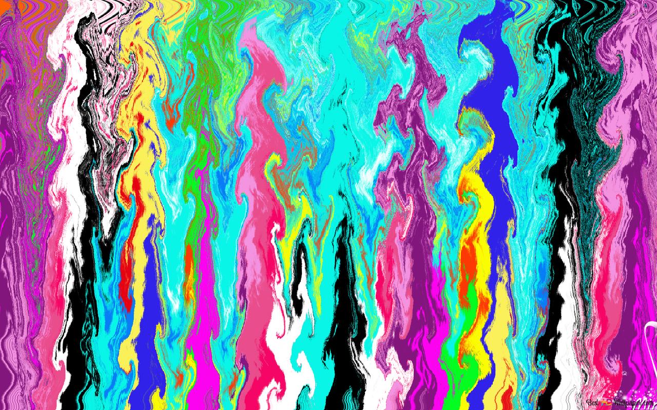 Flüssige Farben, Farbschlieren, Neonfarben, Psychedelisch, Muster, HD, Laptop-Hintergrundbild