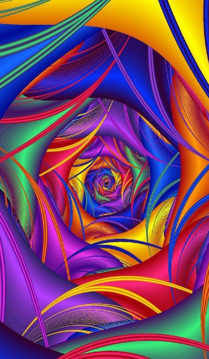 Spirale, Fraktal, Psychedelisch, Regenbogenfarben, Wirbel, Android-Hintergrundbild