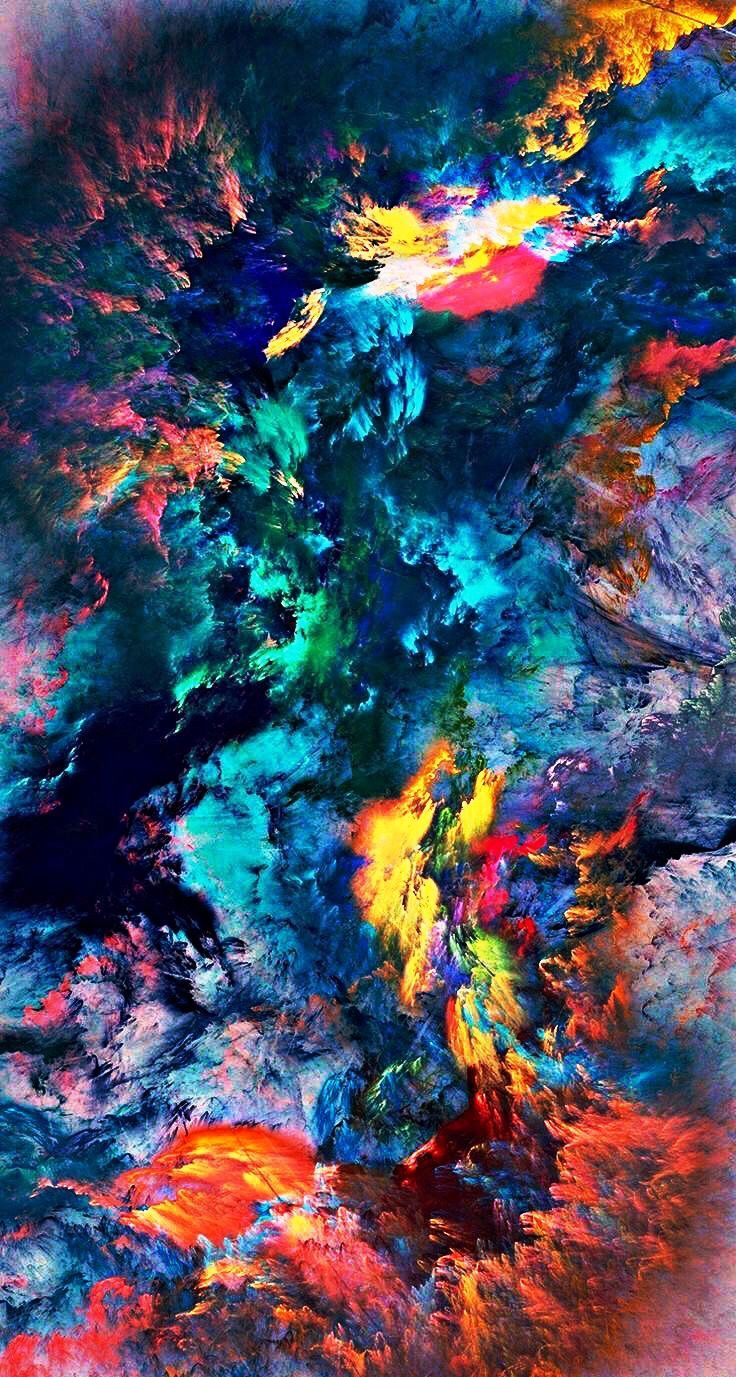 Farbflecken, Acrylfarbe, Bunt, Abstrakt, Hochformat, HD, Sperrbildschirm fürs iPhone