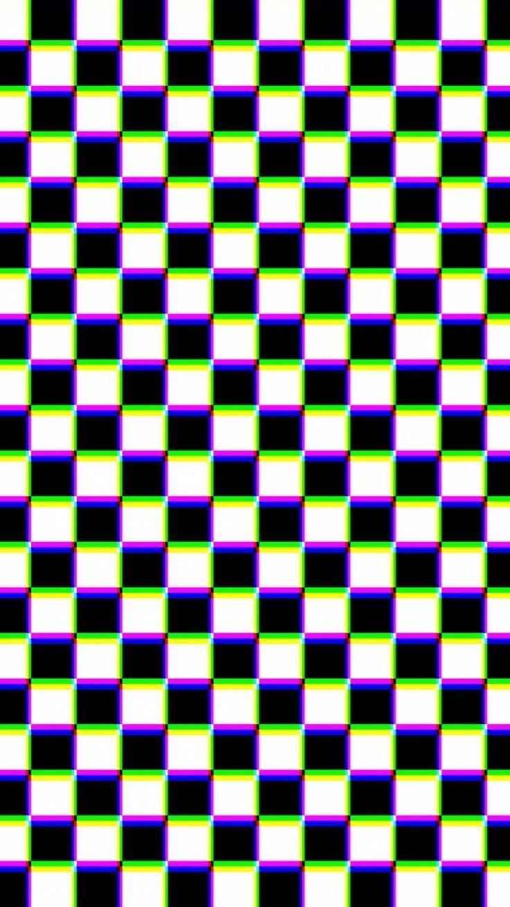 Schachbrettmuster, Optische Täuschung, Lila-Grün, Hochformat, Android-Hintergrundbild