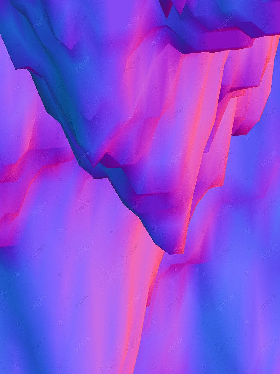 Farbverlauf, Wellenformen, Pink-Blau, Abstrakt, Hochformat, HD, Tablet-Hintergrund