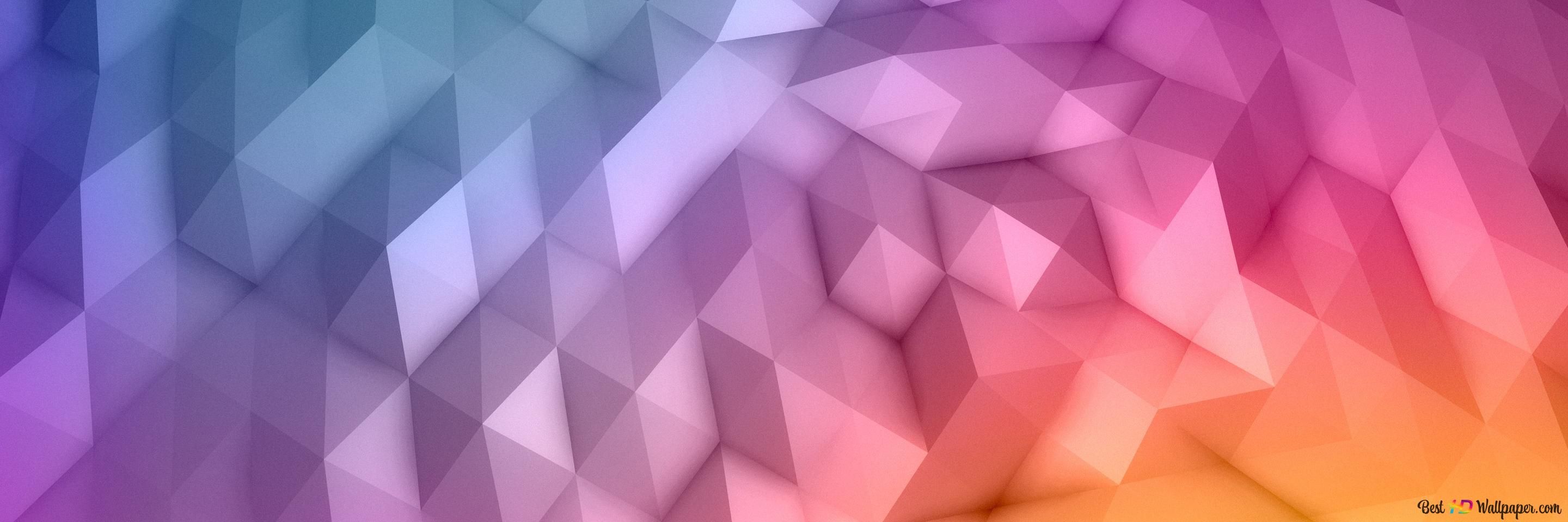 Low Poly, Polygone, Lila, Pink, 3D-Struktur, HD, Hintergrund für den Desktop