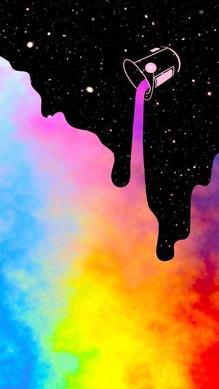 Astronaut, Weltraum, Tropfende Farbe, Regenbogenfarben, Sterne, HD, iPhone-Hintergrundbild
