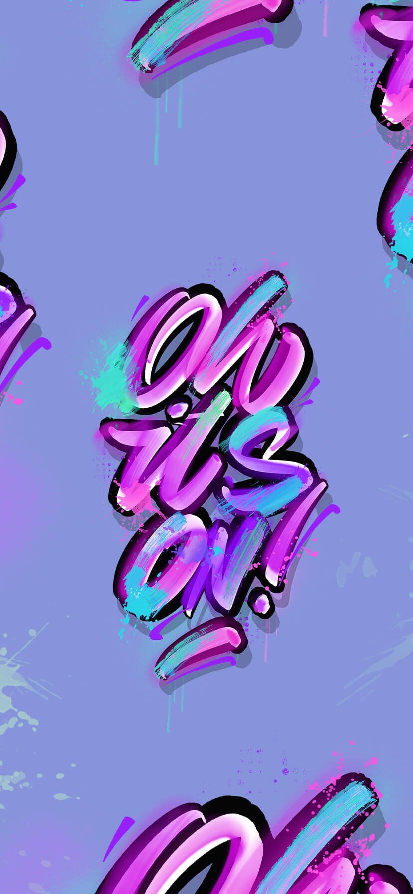 Lettering, Schriftzug, Lila, Pink, Graffiti, HD, Sperrbildschirm fürs iPhone