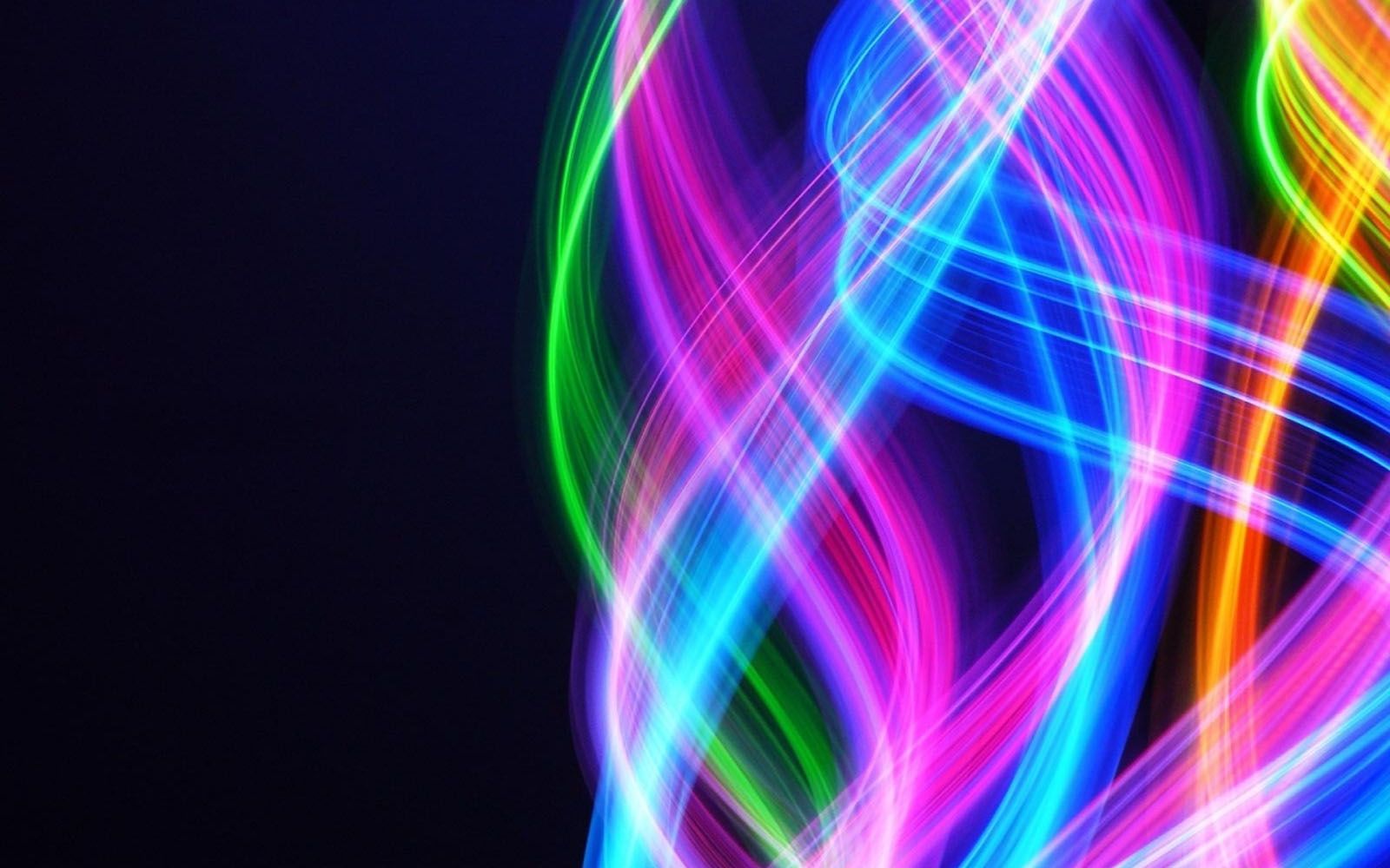 Lichtbänder, Neonwellen, Pink, Blau, Dunkel, HD, Hintergrund für den Desktop