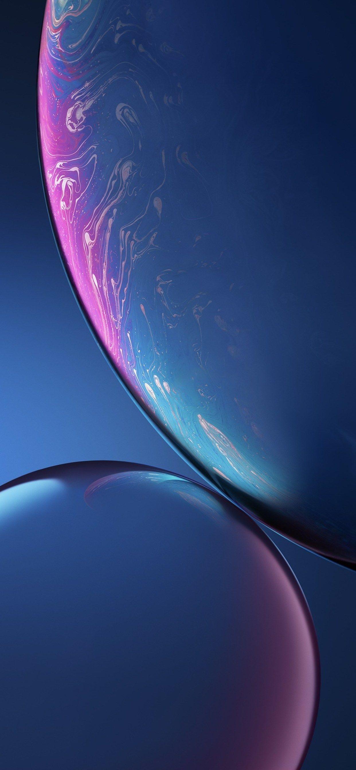 Blasen, Blau, Lila, Abstrakt, Kugeln, Full HD, Hintergrundbild fürs Handy