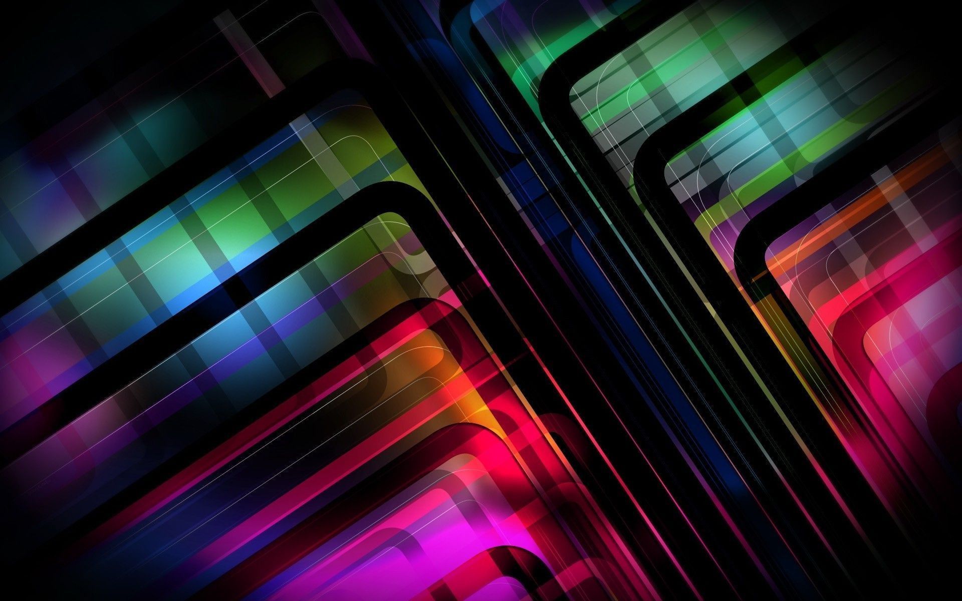 Neonstreifen, Diagonal, Grün, Pink, Abstrakt, 16:10, Full-HD-Hintergrundbild für den Desktop