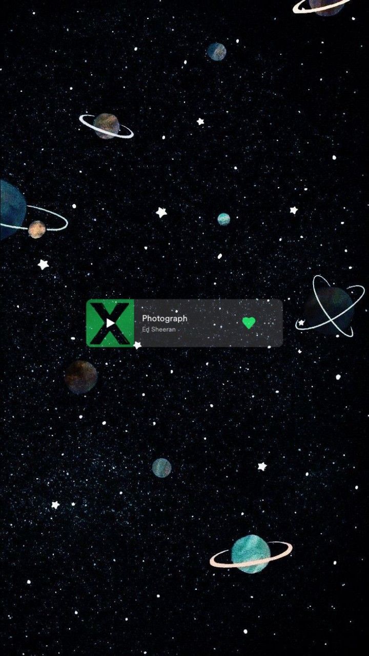 Spotify, Musikplayer, Weltraum, Planeten, Sterne, HD, Sperrbildschirm fürs iPhone