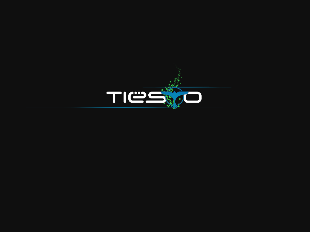 Tiësto-Logo, Tiësto, Minimalistisch, Schwarzer Hintergrund, Wallpaper
