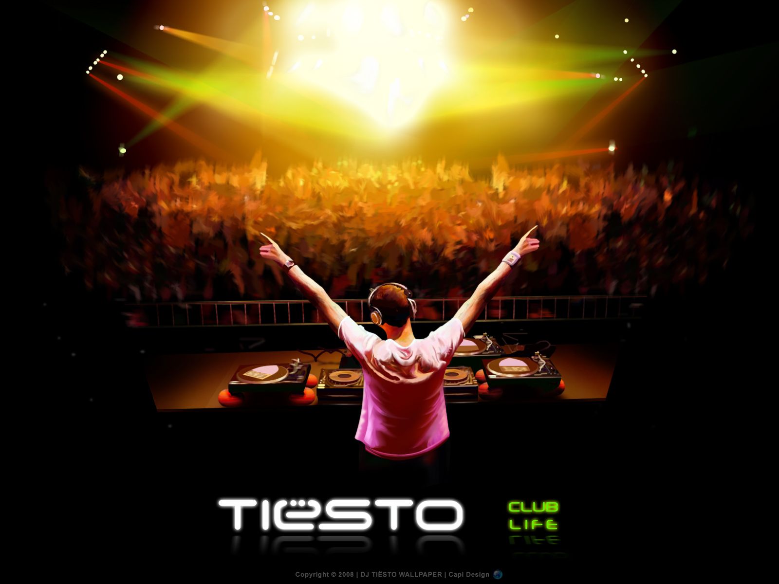 Tiësto, Club Life, Menschenmenge, Konzert, Bühnenlicht, HD, iPad-Hintergrundbild