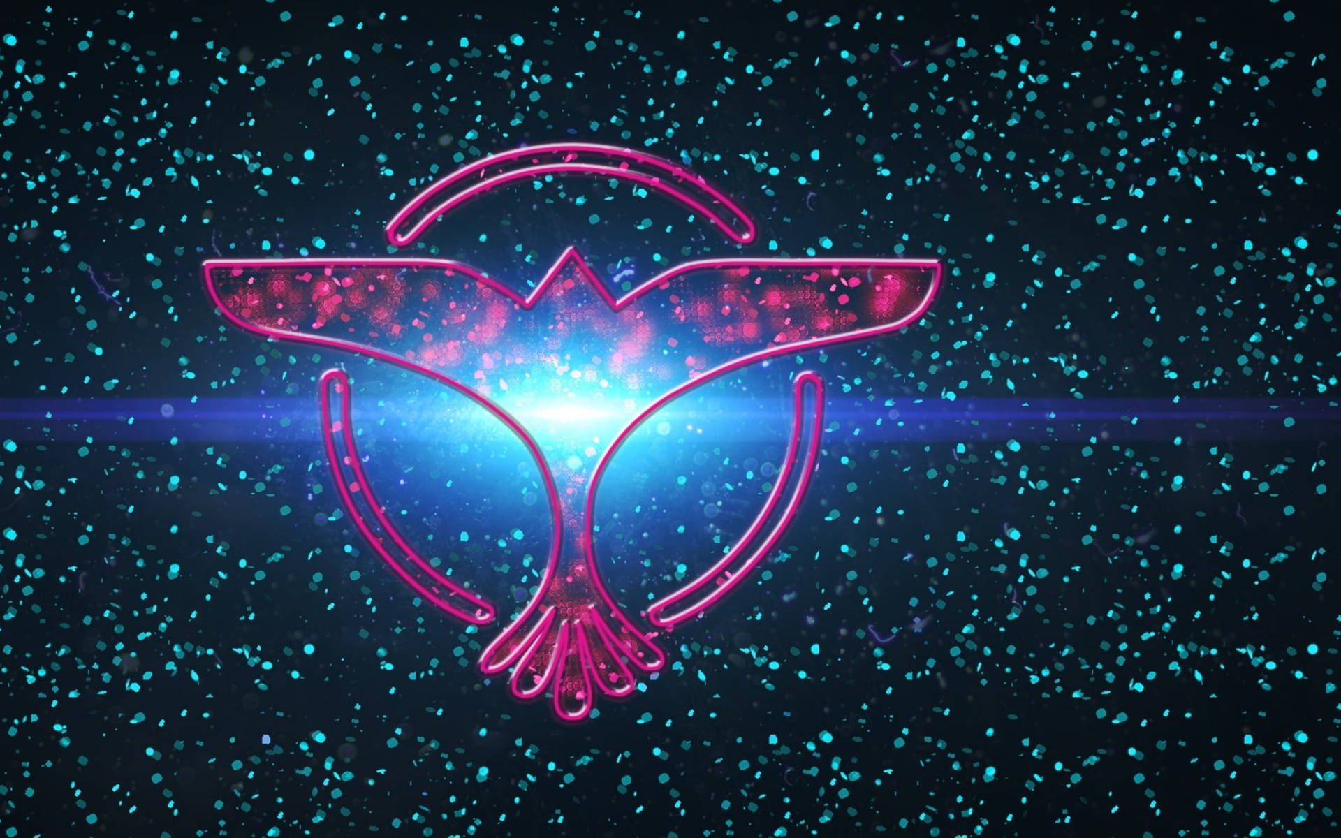 Tiësto-Logo, Tiësto, Sterne, Rot, Lichtschein, 16:10, Full-HD-Hintergrundbild für den Desktop