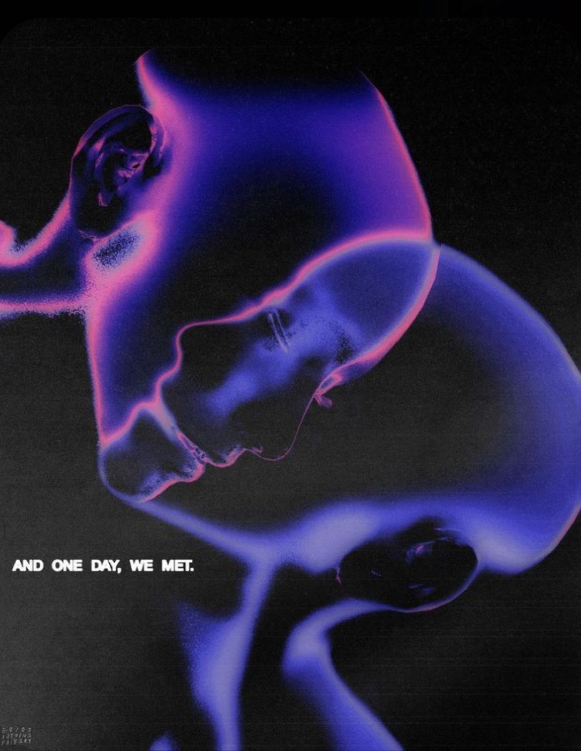 Abstrakt, Lila, Gesicht, Neon, Schwarzer Hintergrund, HD Wallpaper