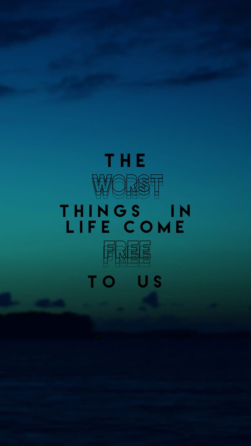 Songtext, Typografie, Meer, Türkis, Dämmerung, HD, Hintergrundbild fürs Handy
