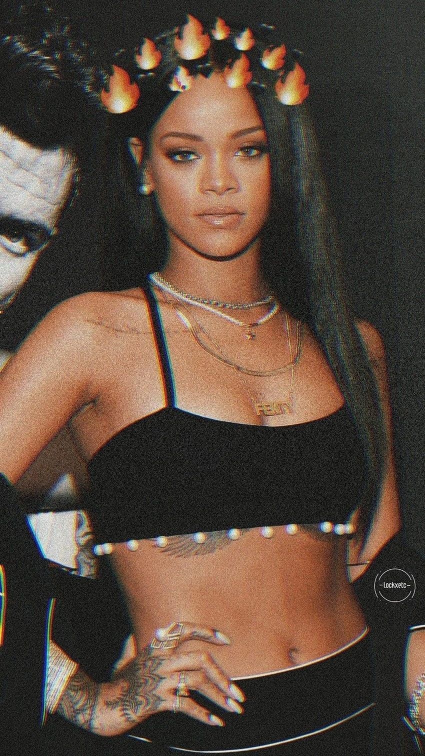 Rihanna, Krone, Bustier, Schmuck, Bühnenoutfit, HD, Handy-Hintergrund im Hochformat