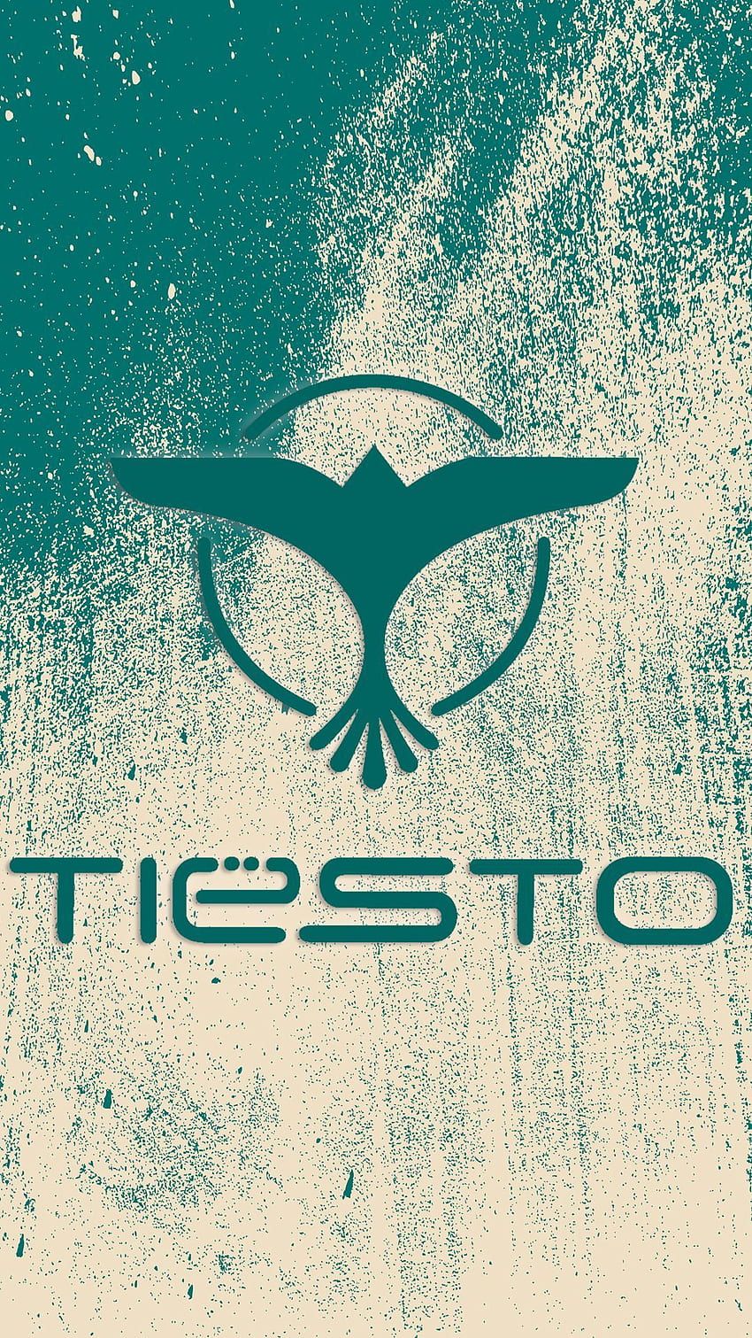 Tiësto-Logo, Tiësto, Türkis, Grunge, Vintage, HD, Sperrbildschirm fürs iPhone