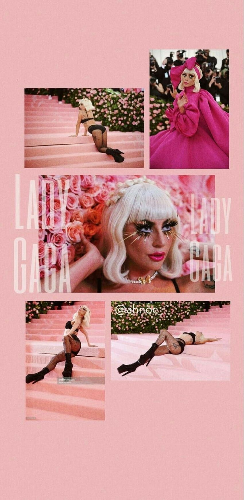 Lady Gaga, Collage, Rosa, Pastell, Chromatica, Hintergrundbild für iPhone und Android
