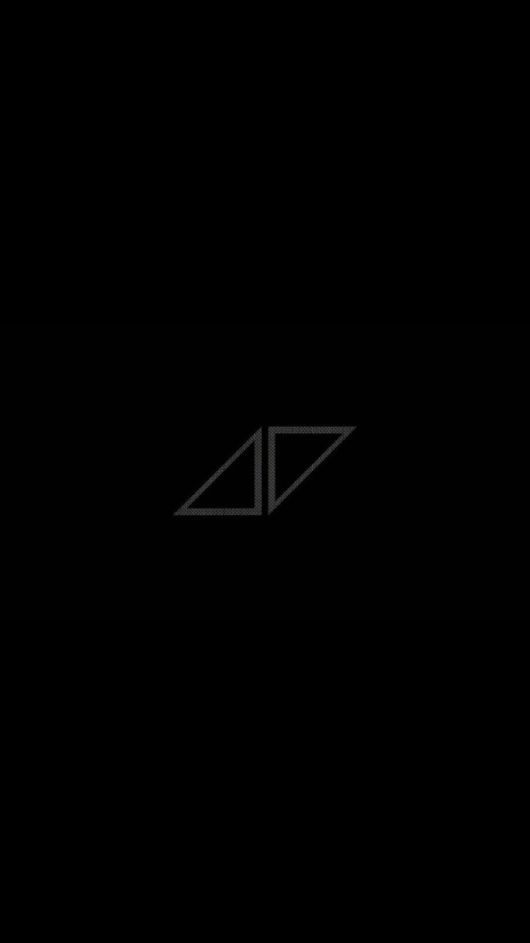 Avicii-Logo, Dunkelgrau, Minimalismus, Schwarz, Full HD, Handy-Hintergrund im Hochformat