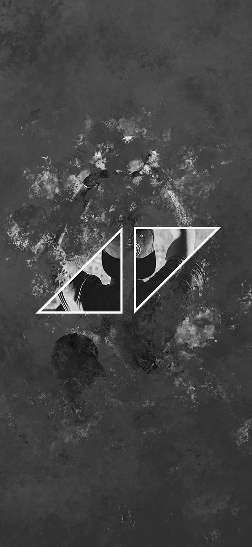 Avicii-Logo, Grau, Rauch, Textur, Dunkel, Hochformat, Hintergrundbild fürs Smartphone