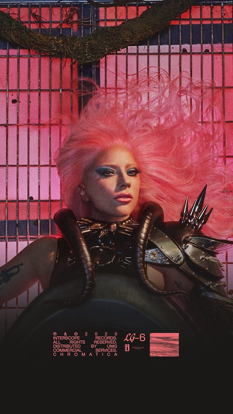 Lady Gaga, Chromatica, Pinke Haare, Futuristisch, Sängerin, HD, iPhone-Hintergrundbild