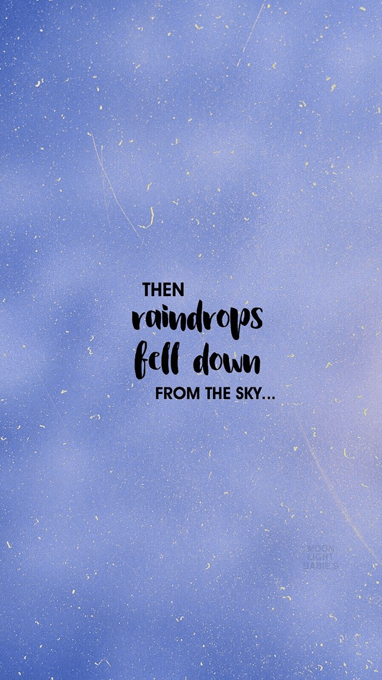 Raindrops (An Angel Cried), Ariana Grande, Typografie, Blau, Sterne, HD, iPhone-Hintergrundbild