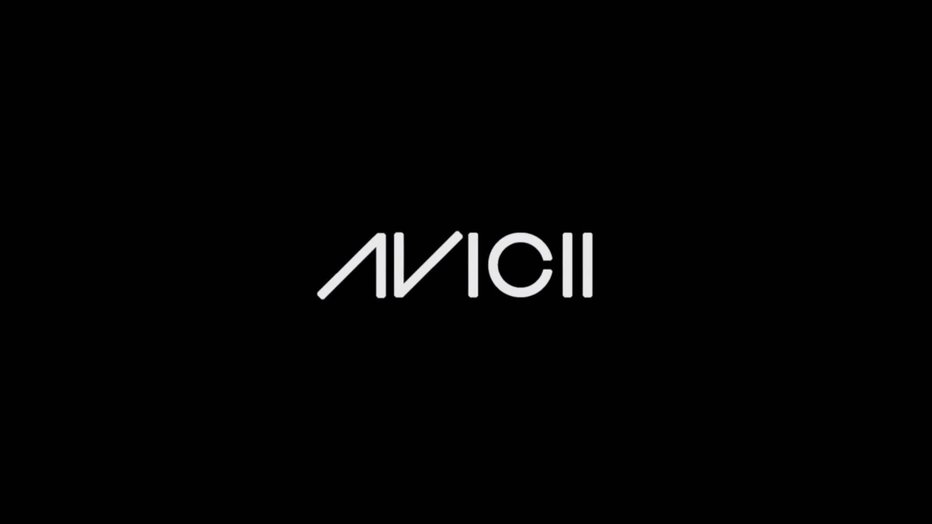 Avicii, Schriftzug, Schwarzer Hintergrund, Minimalismus, Full HD Wallpaper