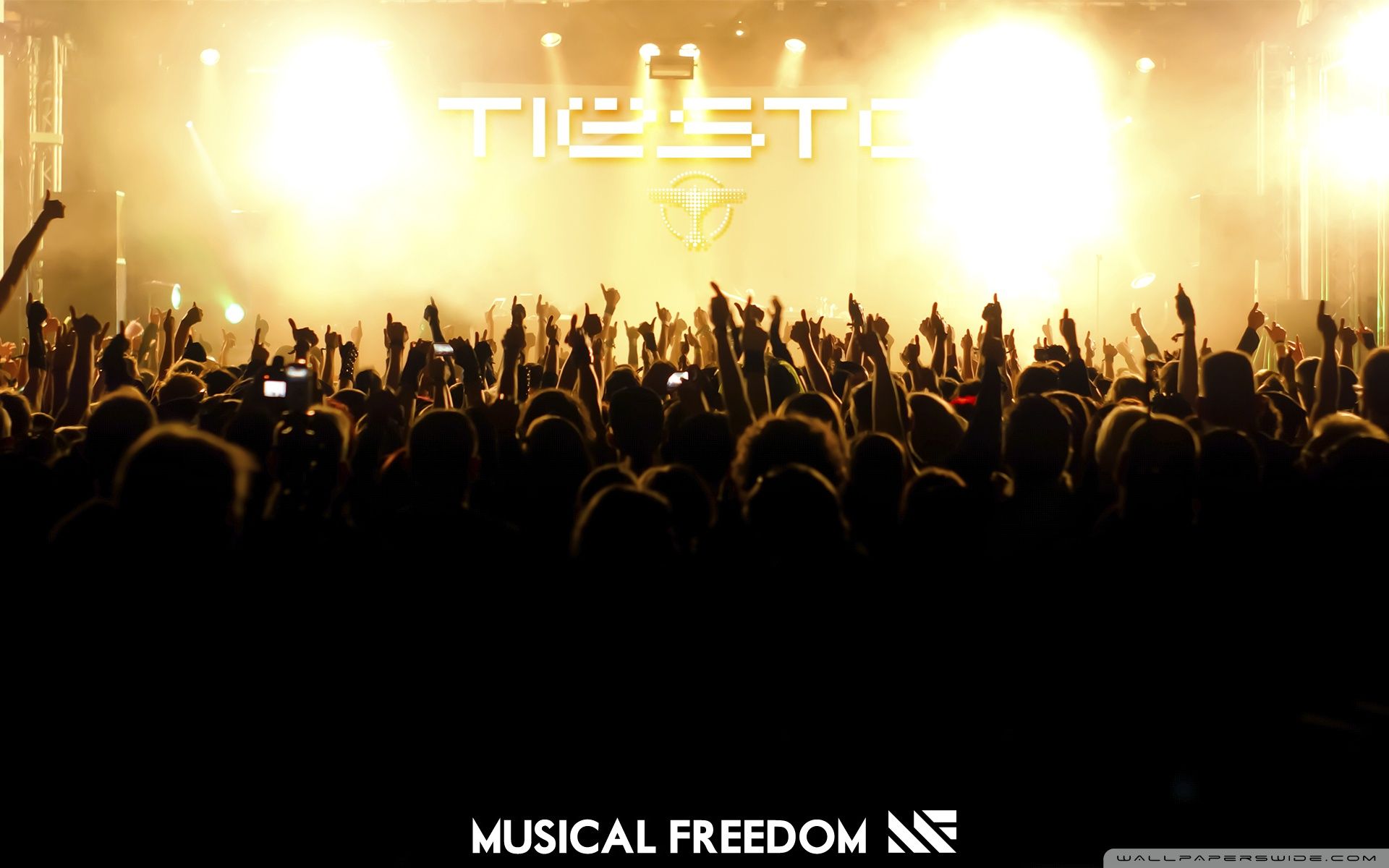 Tiësto, Musical Freedom, Konzert, Menschenmenge, Scheinwerfer, Full HD, MacBook-Hintergrundbild