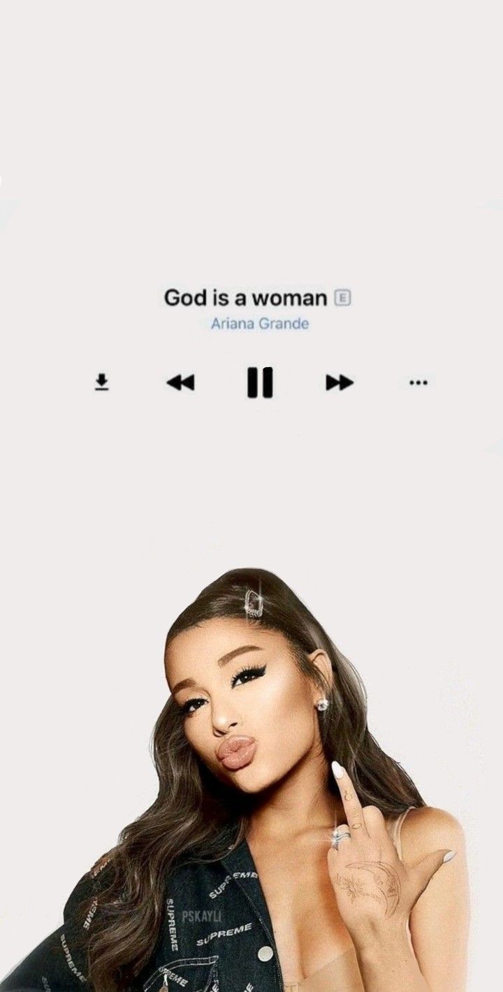 God Is a Woman, Ariana Grande, Musikplayer, Weiß, Lederjacke, HD, Handy-Hintergrund