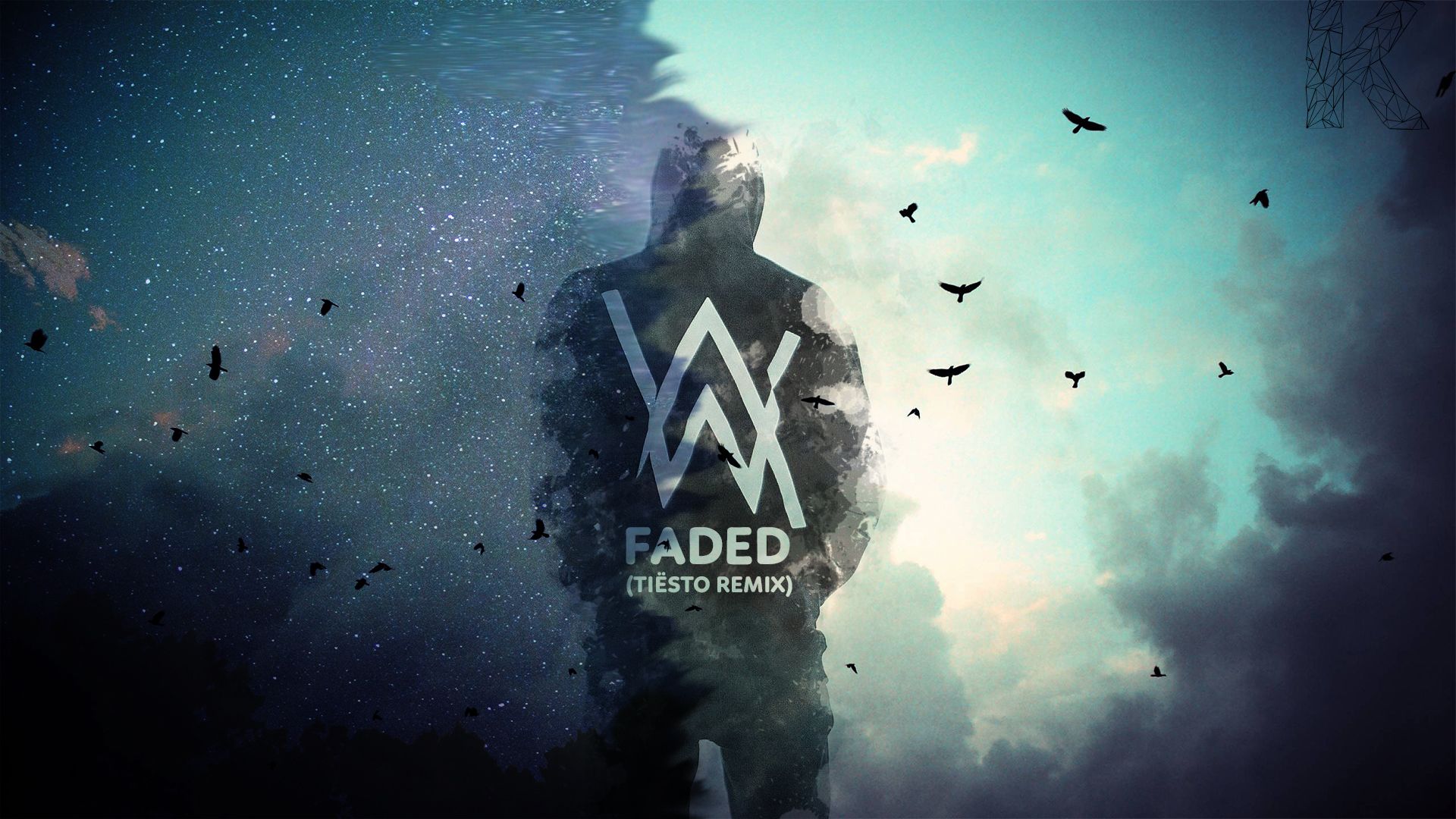Alan Walker, Faded, Tiësto Remix, Vögel, Himmel, 1920x1080, Full-HD-Hintergrundbild für PC
