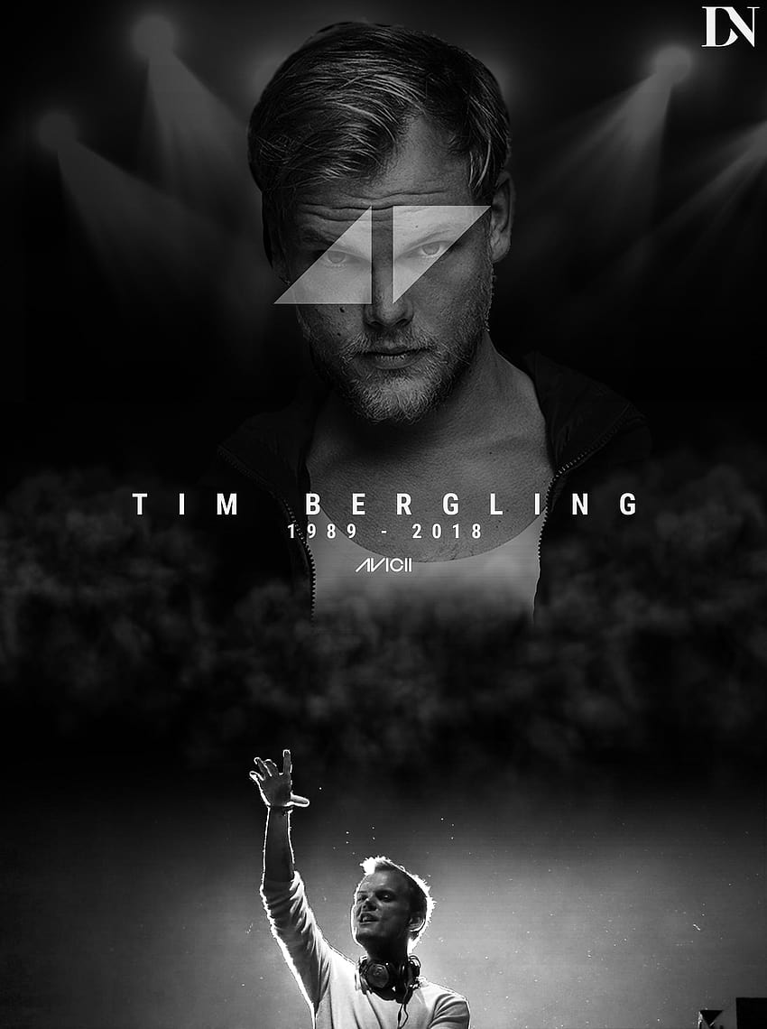 Tim Bergling, Avicii, Gedenken, Schwarz-Weiß, Porträt, HD, iPad-Hintergrundbild