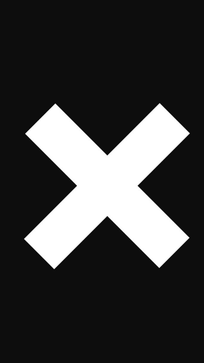 X-Symbol, Schwarz-Weiß, Minimalismus, Kreuz, Hintergrundbild für iPhone und Android
