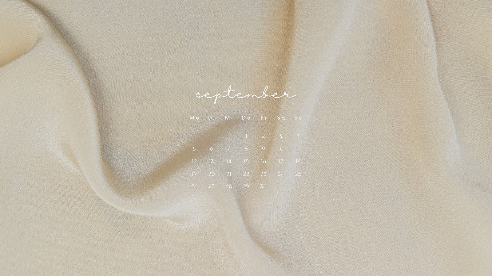 Kalender, September, Seide, Creme, Stoff, HD, Hintergrundbild für den PC