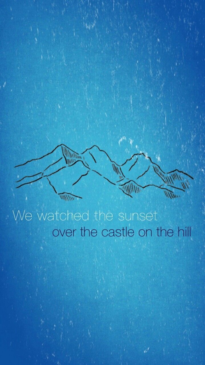 Castle on the Hill, Songtext, Berge, Blau, Minimalistisch, Android-Hintergrundbild