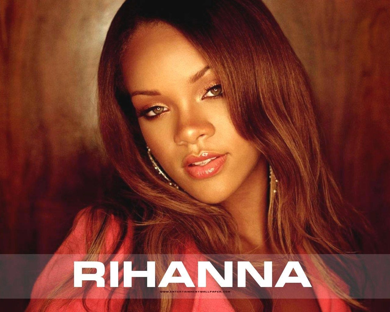 Rihanna, Schriftzug, Porträt, Rotbraun, Rotes Haar, HD, Hintergrundbild für den PC