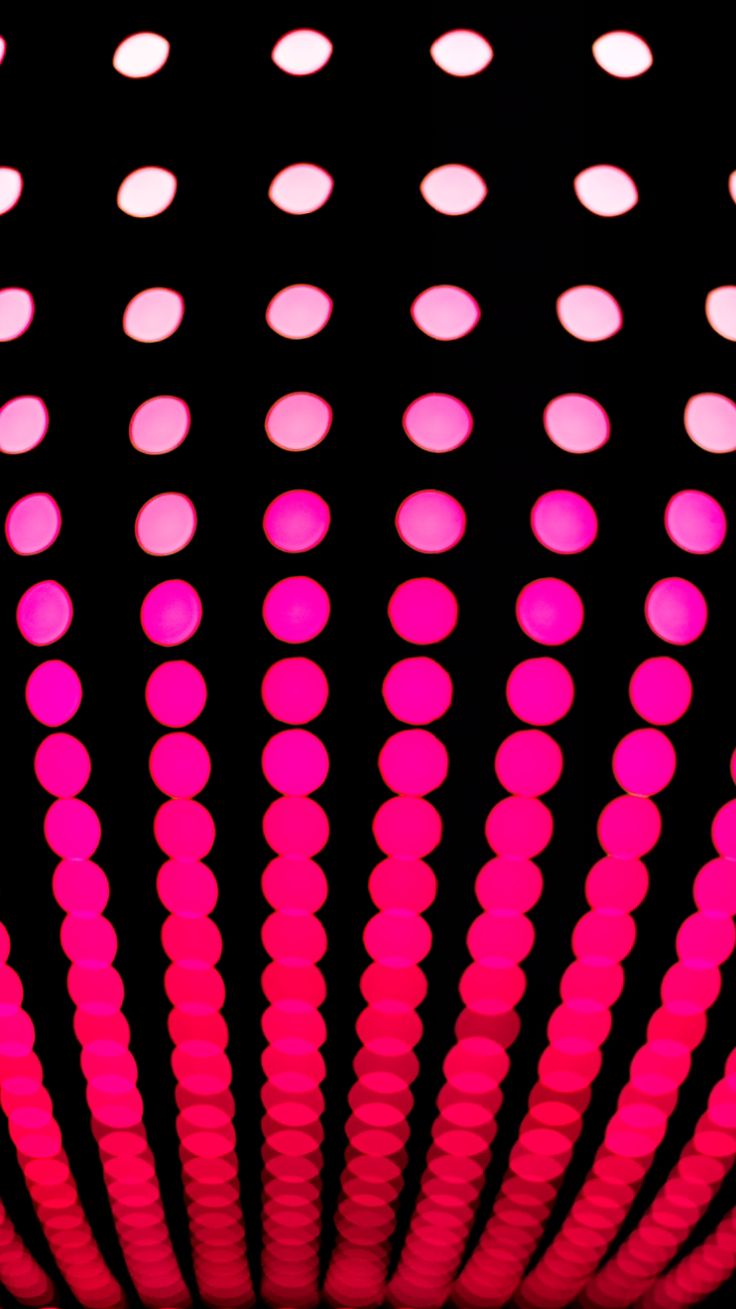 Leuchtpunkte, Pink, Schwarzer Hintergrund, Perspektive, HD, Sperrbildschirm fürs iPhone
