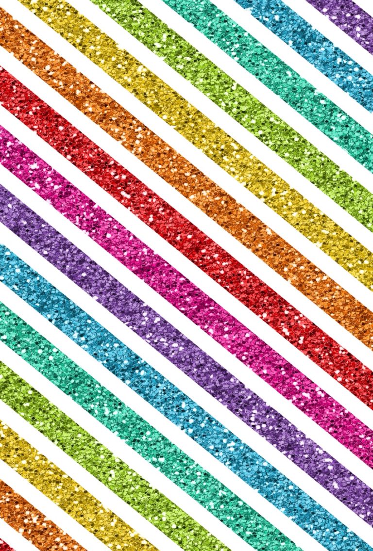 Glitzerstreifen, Diagonale Streifen, Regenbogenfarben, Muster, Weißer Hintergrund, HD Wallpaper