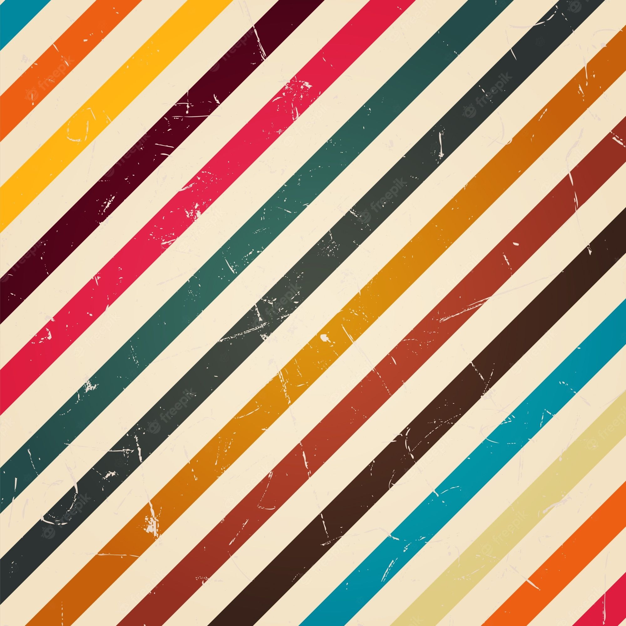 Diagonale Streifen, Retro, Bunt, Vintage, Kratzer, Full HD, iPad-Hintergrundbild