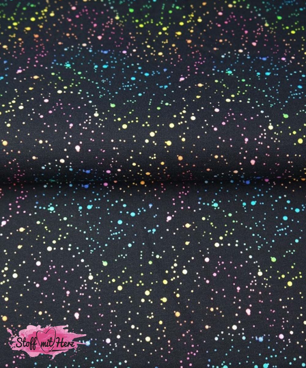 Sprenkel, Neonfarben, Schwarzer Stoff, Galaxie-Look, HD, iPad-Hintergrundbild