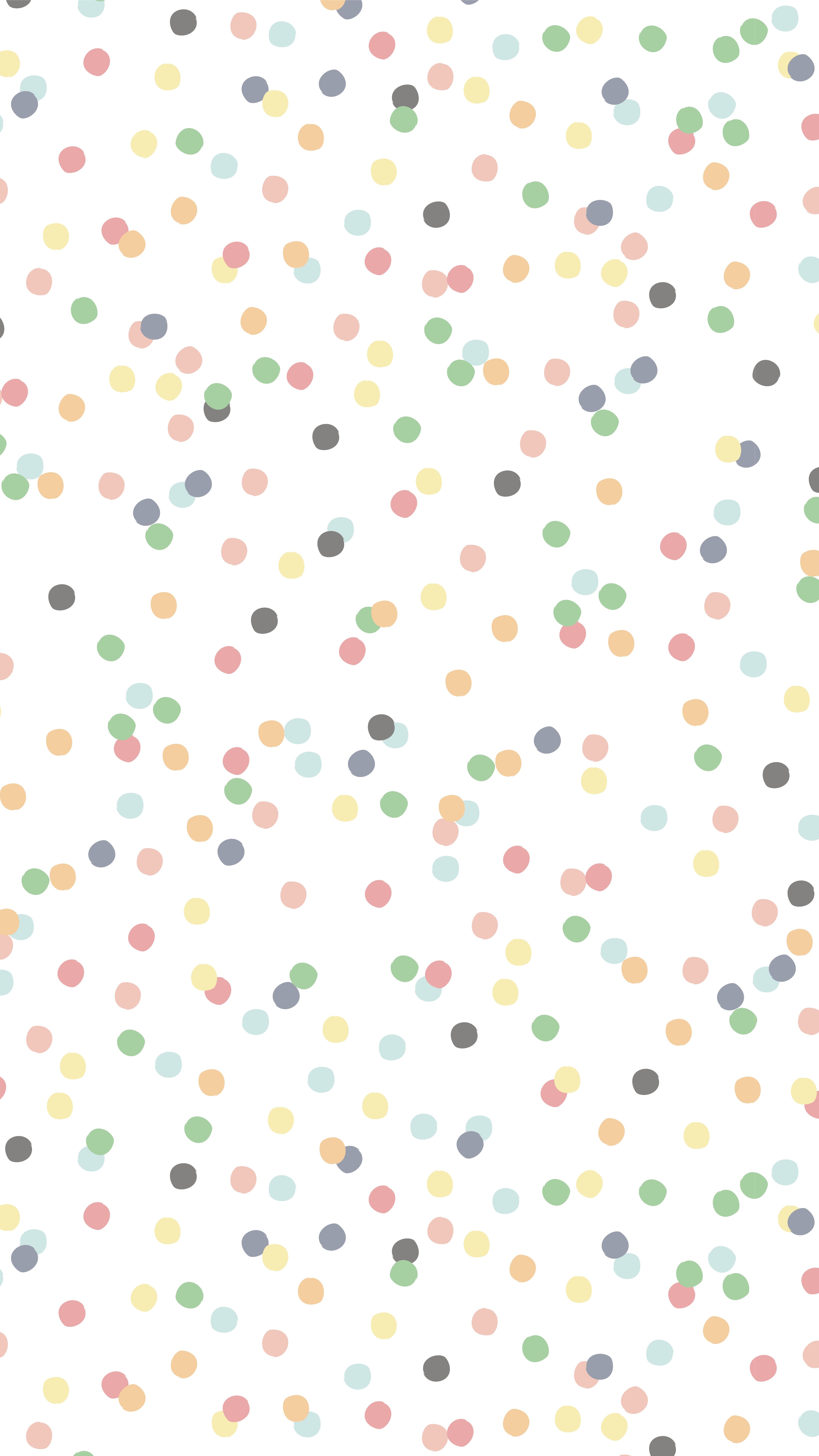 Punkte, Pastellfarben, Weißer Hintergrund, Muster, Bunt, Sperrbildschirm fürs iPhone
