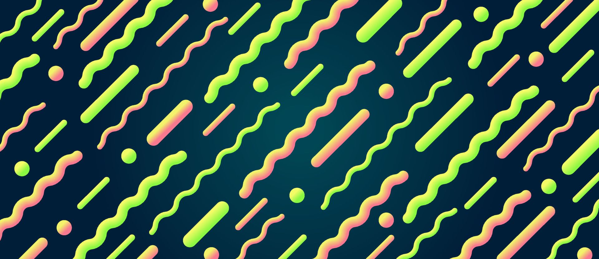 Diagonale Formen, Wellenlinien, Neongrün, Dunkler Hintergrund, Muster, Full HD Wallpaper