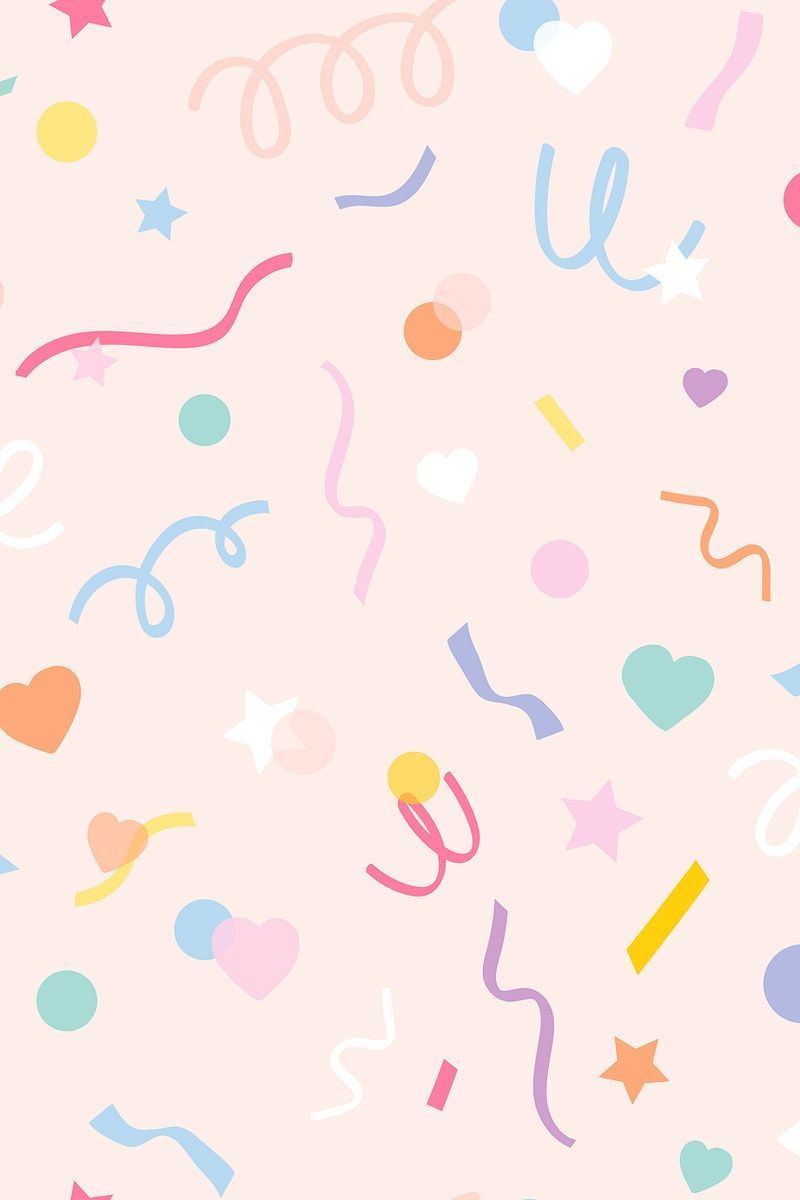 Luftschlangen, Herzen, Sterne, Pastellfarben, Party, HD, Hintergrundbild fürs Handy