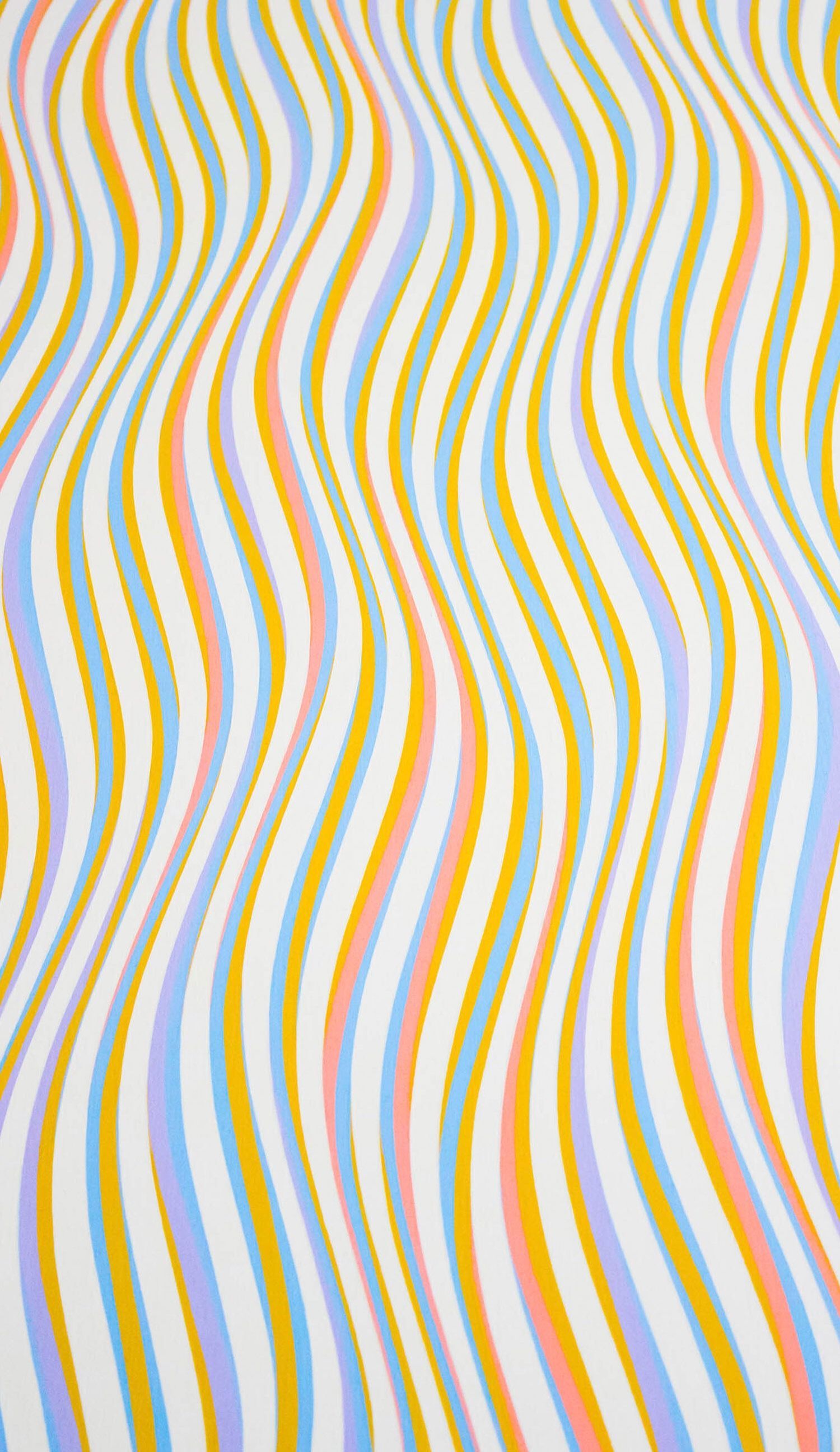 Wellenlinien, Pastell, Bunt, Muster, Retro, Hintergrundbild für iPhone und Android