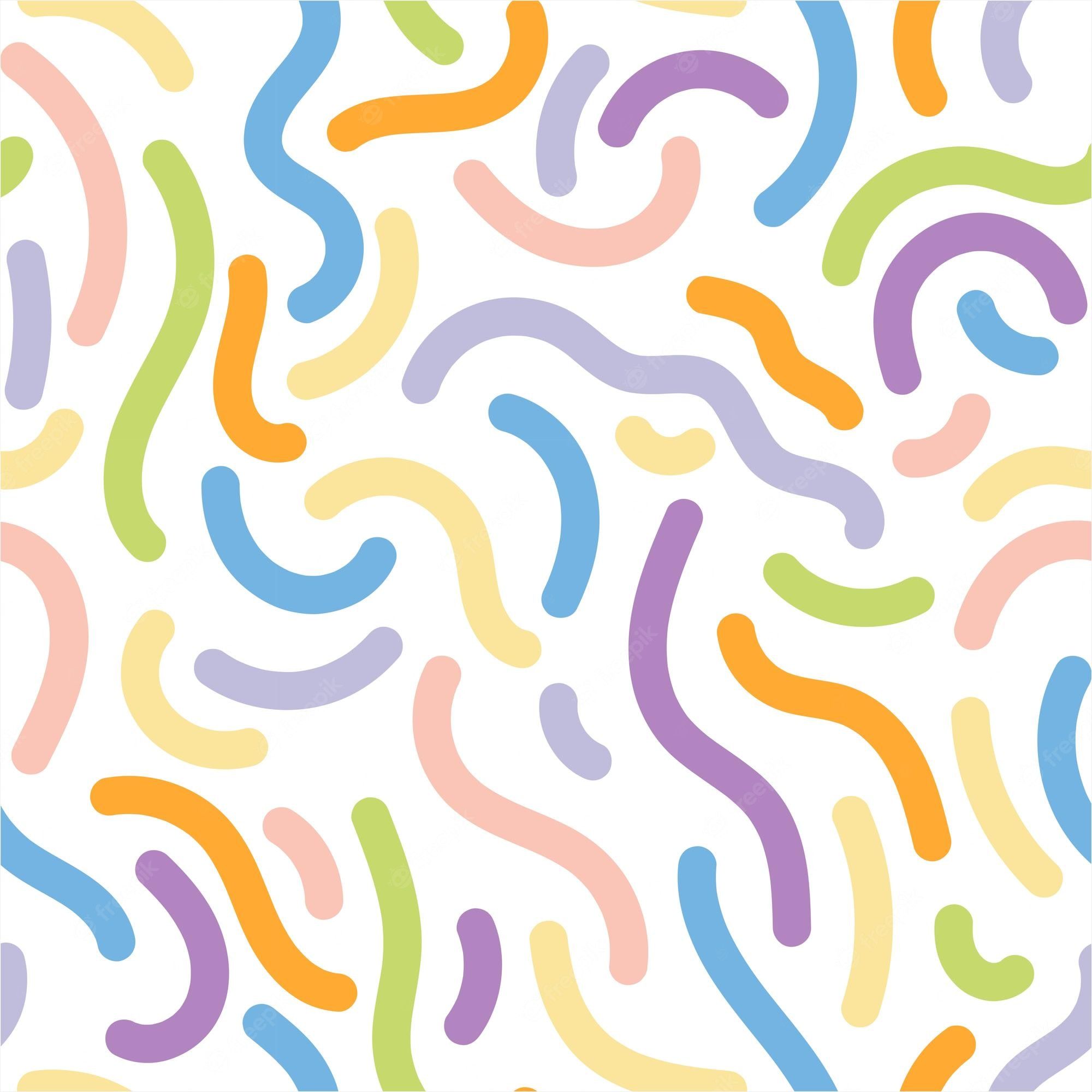 Kringel, Muster, Pastellfarben, Weißer Hintergrund, Verspielt, Full HD Wallpaper