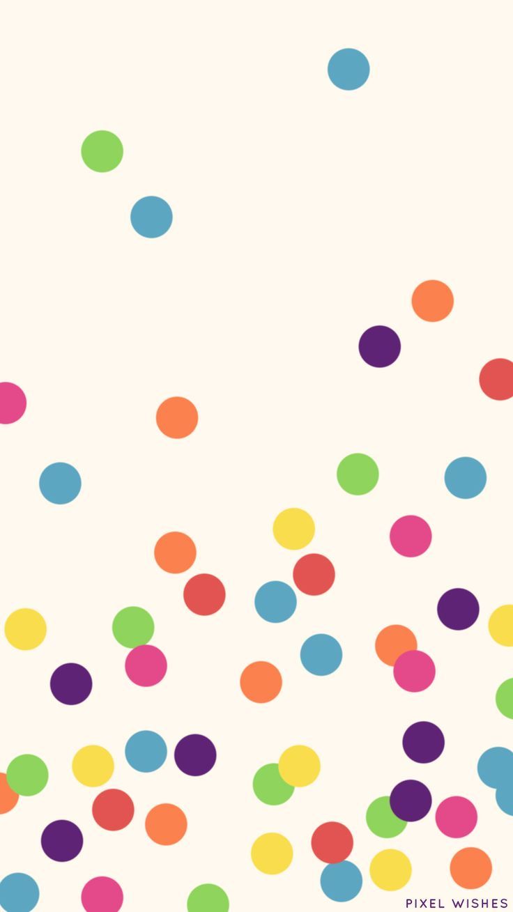 Bunte Punkte, Cremefarbener Hintergrund, Kreise, Fröhlich, Sperrbildschirm fürs iPhone