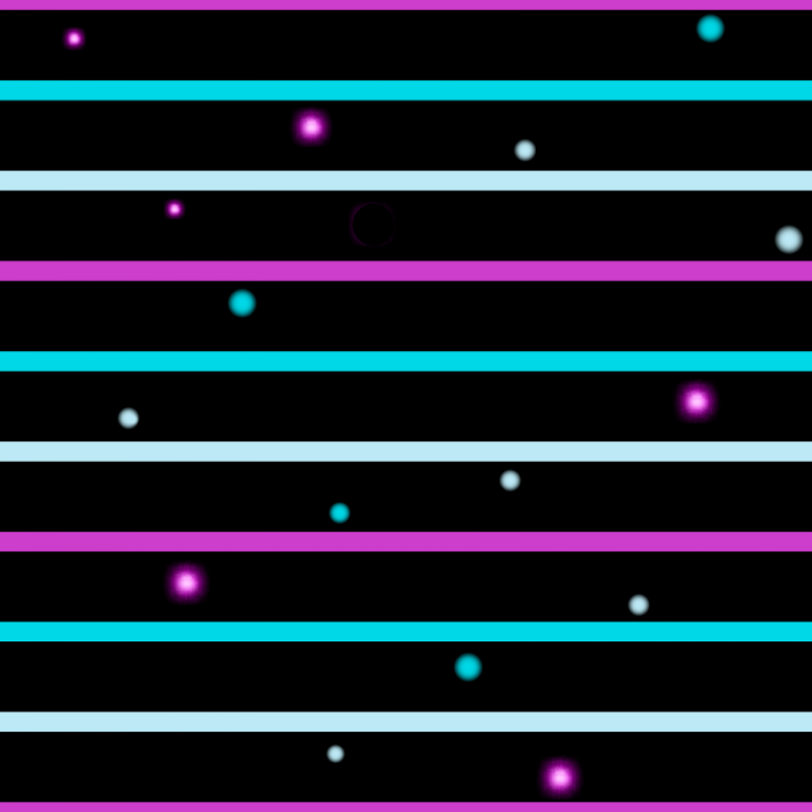Neonstreifen, Schwarz, Türkis, Magenta, Punkte, Hintergrundbild für iPad und Tablet