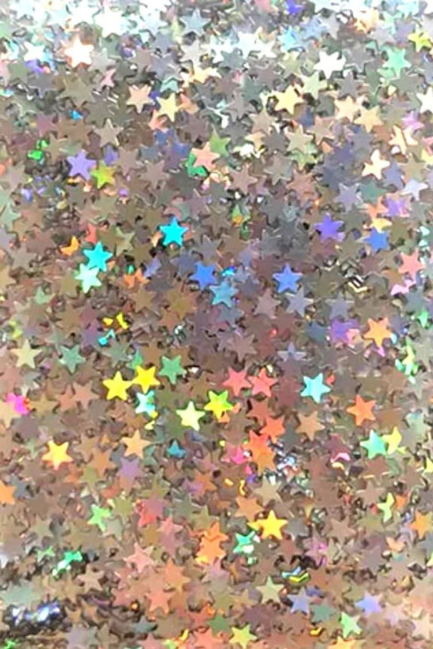 Sternkonfetti, Holografisch, Glitzer, Regenbogenfarben, HD, Handy-Hintergrund im Hochformat
