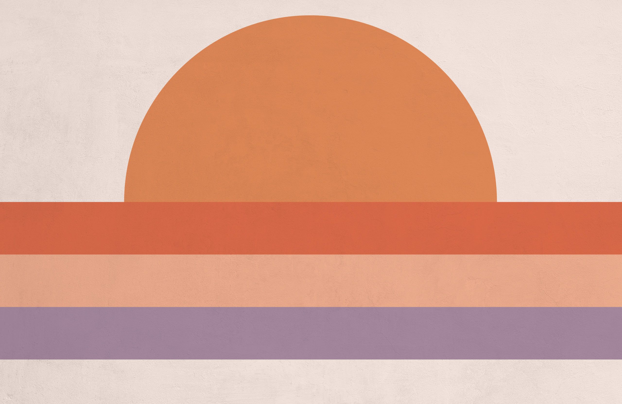 Sonnenuntergang, Retro, Streifen, Orange, Minimalismus, Boho, 2K-Hintergrundbild für PC